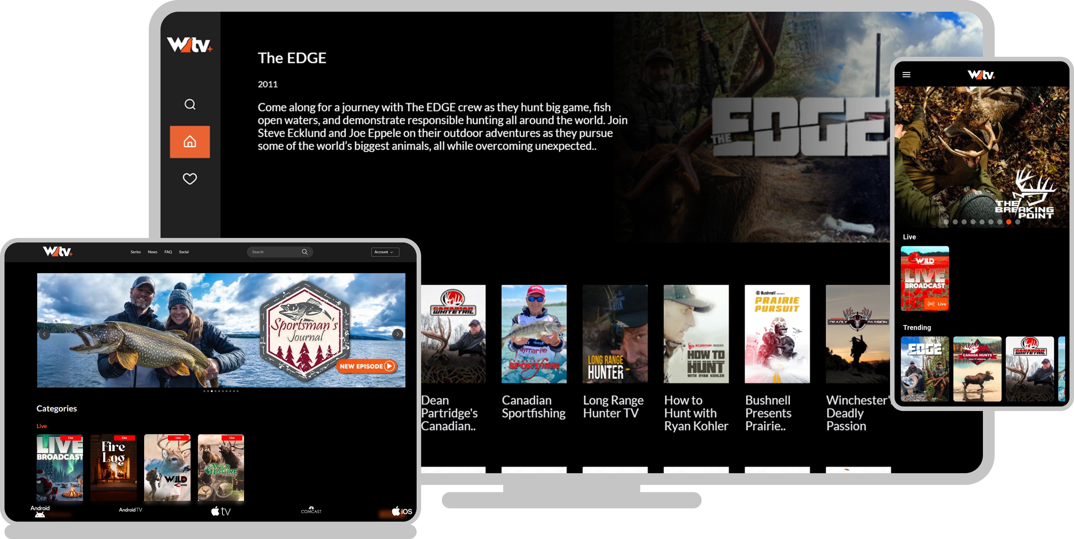 Vista previa de Wildtv en diferentes dispositivos