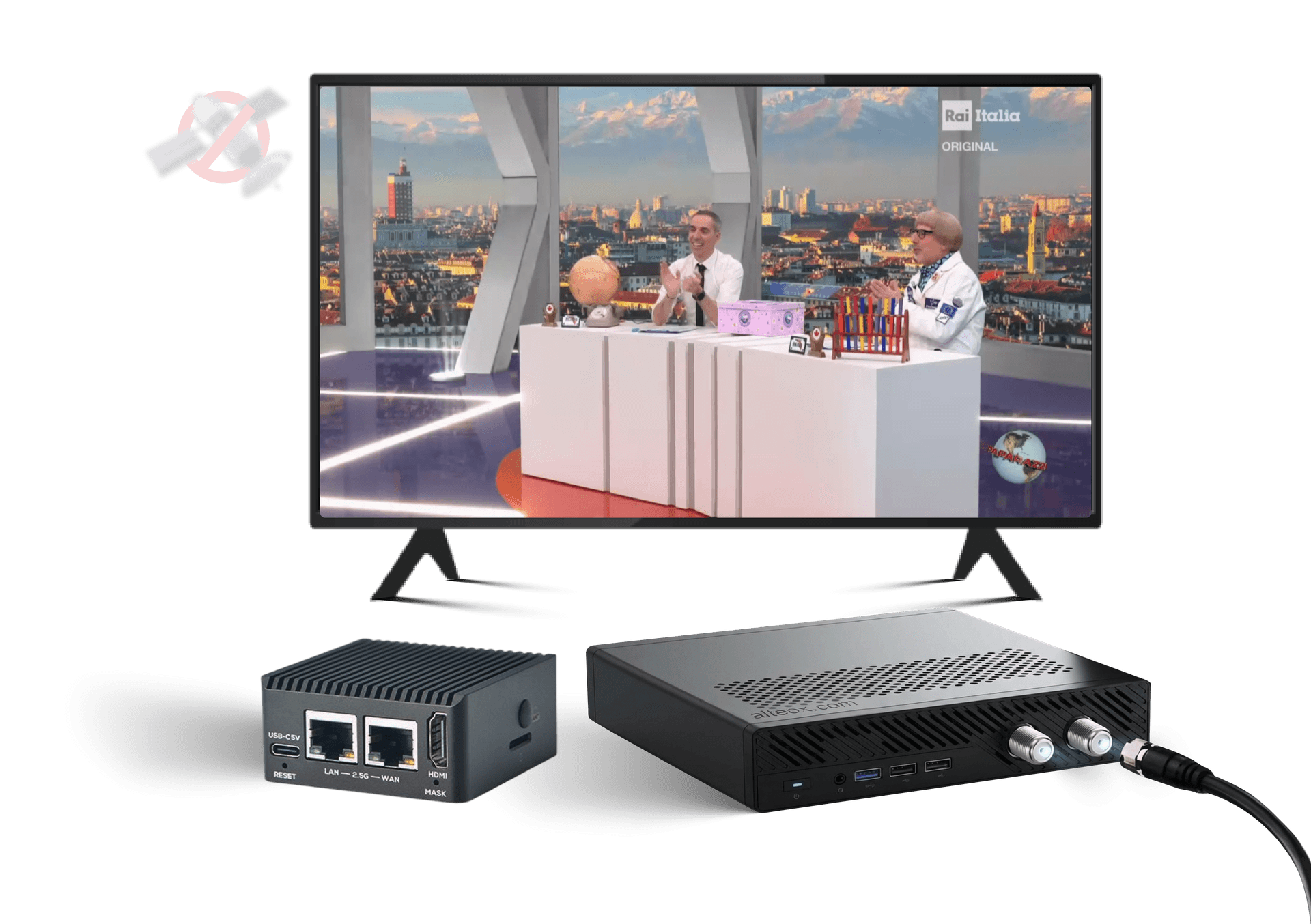 Hospitality TV running international live channel